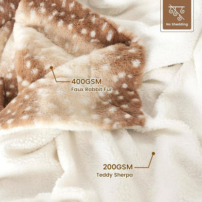 Fawn Ivory Throw Blanket